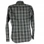 Express Mens Fitted Plaid Long Sleeve Shirt Small Black Gray Cotton