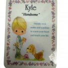 Kyle Handsome Precious Moments Name Card 1997 Edition J1262 PMI