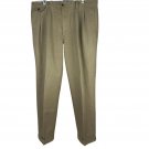 Dockers Pleated Khaki Pants Mens W38 L32 Classic Fit Cotton Beige Casual Office Dockers Pleated Khaki Pants Mens W38 L32 Classic Fit Cotton Beige Casual Office