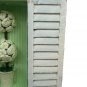 Distressed Wood Shadow Box With Shutter Design & Floral Accent Decoration
