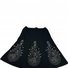 Ann Taylor Loft Petites Black & White Embroidered A-Line Skirt Size 10P
