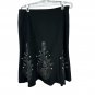 Ann Taylor Loft Petites Black & White Embroidered A-Line Skirt Size 10P