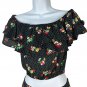 Pink Owl Womens Floral & Polka Dot 2-Piece Off-Shoulder Top & Skort Set M