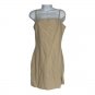 Nasty Gal Sand Linen Square Neck Mini Dress Womens 12 Strappy Back Cut Out