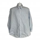 Lands End Mens Traditional Fit Button-Down Shirt Size 17-33 Blue Check Cotton Lands End Mens Traditional Fit Button-Down Shirt Size 17-33 Blue Check Cotton