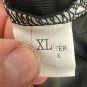 Black Athletic Mens Track Pants XL With White Side Stripes Polyester Spandex