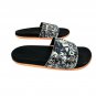 Adidas Womens Slide Sandals 6 Black Marble Design Rubber Sole Comfortable Fit