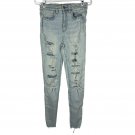 American Eagle Outfitters Highest Rise Jegging Distressed Size 2 Long Denim