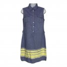 Vineyard Vines Womens Button-Up Sleeveless Shift Dress Size 0 Blue & Yellow Vineyard Vines Womens Button-Up Sleeveless Shift Dress Size 0 Blue & Yellow
