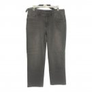 Lee Perfect Fit Gray Womens Size 12 Stretch Denim Jeans Casual Straight Leg