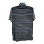 Nicklaus Mens Gray Striped Polo Shirt M Moisture-Wicking StayDri Golf Top