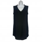 Cloth & Stone Womens Black Sleeveless V-Neck Tunic Dress Size S Rayon Casual