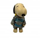 Vintage 1966 Snoopy Astronaut Toy Figure With Yellow Backpack & Silver Suit