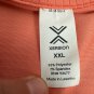 Xersion Womens Coral Ribbed Polo Shirt Size XXL Polyester Spandex Blend