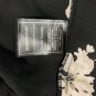 BB Dakota Womens Floral Kimono Robe Small Black White Lightweight Tie