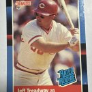 1988 Donruss - Rated Rookie Jeff Treadway #29 Last Line Begins with Career (RC)