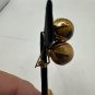 Vintage Gold Tone Clip-On Earrings With Spherical Bead Design For Women