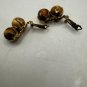 Vintage Gold Tone Clip-On Earrings With Spherical Bead Design For Women