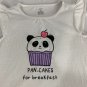 Carters Girls 14 White Sleeveless Top Pan-Cakes For Breakfast Panda Graphic Cute