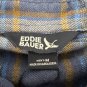 Eddie Bauer Mens Medium Insignia Blue Canyon Plaid Flannel Shirt