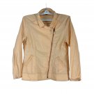 Maurices Womens Size Large Peach Twill Jacket Asymmetrical Zip Front Maurices Womens Size Large Peach Twill Jacket Asymmetrical Zip Front