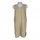 Taylor & Sage Womens Beige Sleeveless Knit Sweater Dress Medium Side Zipper