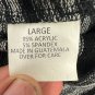 I.N. Studio Women's Black Cardigan With Gray Stripes Size Large