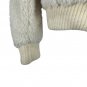 Empyre Women's Fuzzy Full Zip Hooded Jacket Size M White