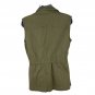 Celebrity Pink Womens Sleeveless Utility Vest Size S Green Drawstring