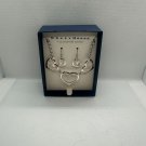 Crazy Horse Silver-Tone Heart Necklace & Earrings Gift Set