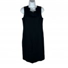 Talbots Petites Women's Black Scalloped Neck Sheath Dress Size 8P Talbots Petites Women's Black Scalloped Neck Sheath Dress Size 8P