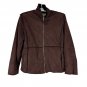 Fitz Wright XL Brown Full Zip Jacket With Acrylic Backing Lightweight Outerwear