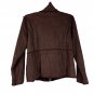 Fitz Wright XL Brown Full Zip Jacket With Acrylic Backing Lightweight Outerwear