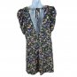 Topshop Womens Floral Ruffle V-Neck Dress Size US 8 Polyester