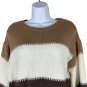 Angashion Womens Colorblock Sweater Small Horizontal Stripes Knit