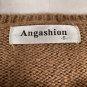 Angashion Womens Colorblock Sweater Small Horizontal Stripes Knit