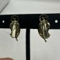 Vintage Gold-Tone Clip-On Leaf Earrings