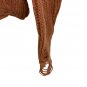 Distressed Brown Knit Sweater - Womens Size L - 100% Polyester
