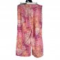 Hester & Orchard Womens XL Linen Blend Wide Leg Pants Pink Orange Patchwork
