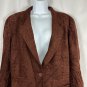 Vintage Chaus Womens Brown Textured Blazer Jacket Size 12
