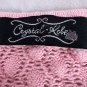 Crystal-Kobe Pink Womens XL Button-Up Cardigan Sweater Lace Long Sleeve