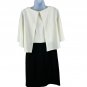 Calvin Klein Womens Black & White Dress Size 6 Polyester Spandex Blend
