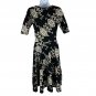 LuLaRoe Size XS Black & Beige Floral Pattern Midi Dress
