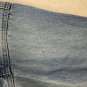 Blue Denim Cropped Womens Jacket With Frayed Hem Size M