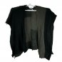 Simply Vera Vera Wang Womens Open Front Cardigan OS Black/Gray Patchwork