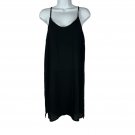 Meraki Womens Black Sleeveless Slip Dress Size Large Spaghetti Straps