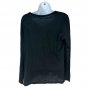 Eileen Fisher Petite Long Sleeve Black Silk Blend Top Womens PL