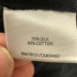 Eileen Fisher Petite Long Sleeve Black Silk Blend Top Womens PL