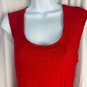 You are not Alone Womens Red Textured Sleeveless High-Low Tunic Dress Large