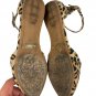Dream Pairs Womens Leopard Print Ankle Strap Pointed Flats Size 8